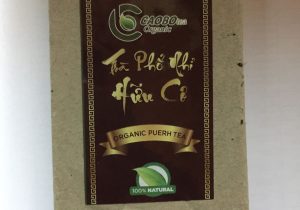 Trà Phổ Nhĩ hữu cơ bánh 250g (trà chín) - Cao Bo Organic Tea