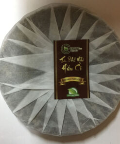Trà Phổ Nhĩ hữu cơ bánh 350g (trà sống) - Cao Bo Organic Tea