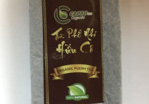 Trà Phổ Nhĩ hữu cơ bánh 250g (trà sống) - Cao Bo Organic Tea